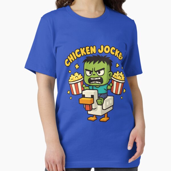 Item preview, Minecraft Chicken Jockey holding popcorn designed and sold by Fresh Fade.