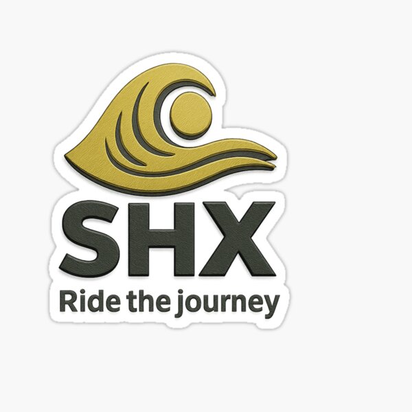 Vista previa del artículo con la obra «SHX Ride the Journey | Logotipo dorado minimalista premium», diseñado y vendido por shxbrand.