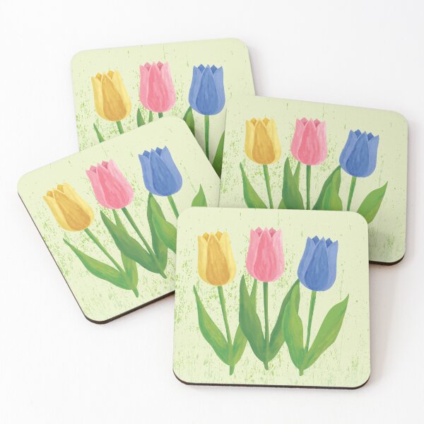 Item preview, Cute Flower Painting, Three Colorful Tulips, Spring Easter Design designed and sold by Angela Dow.