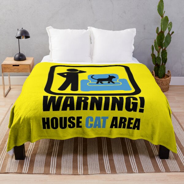 Item preview, SIGN POSTER - WARNING! CAREFUL! - HOUSE CAT AREA designed and sold by CuPensky.