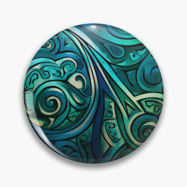 Item preview, New Zealand Māori Paua Pattern Koru Design 390 designed and sold by GrinGalore.