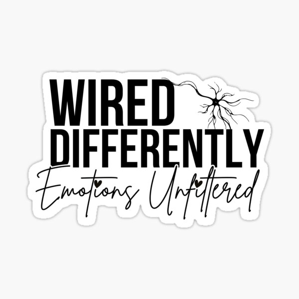 Vista previa del artículo con la obra «Conectados de manera diferente, emociones sin filtro», diseñado y vendido por Chrystelle Hubert.