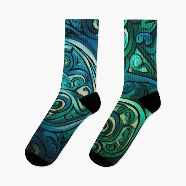 Item preview, New Zealand Māori Paua Pattern Koru Design 390 designed and sold by GrinGalore.