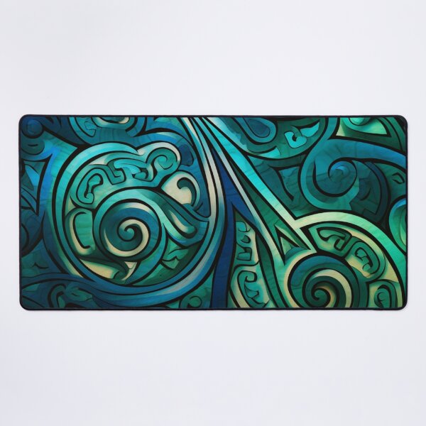 Item preview, New Zealand Māori Paua Pattern Koru Design 390 designed and sold by GrinGalore.