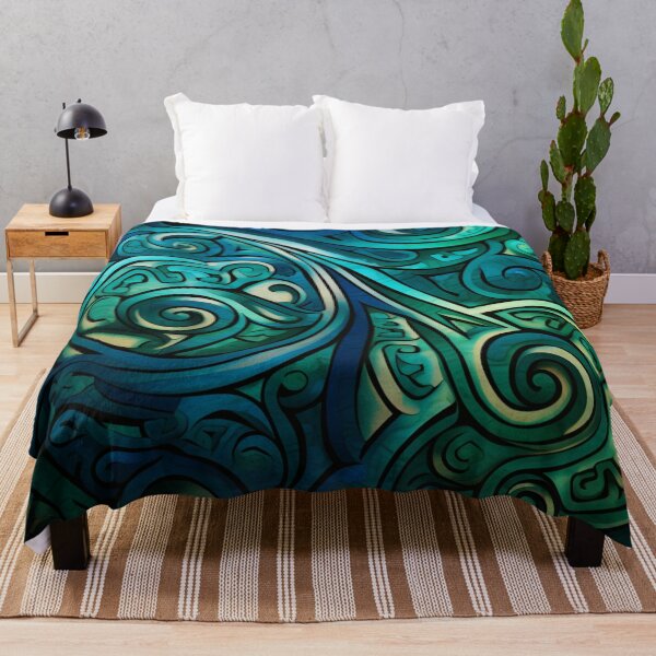 Item preview, New Zealand Māori Paua Pattern Koru Design 390 designed and sold by GrinGalore.