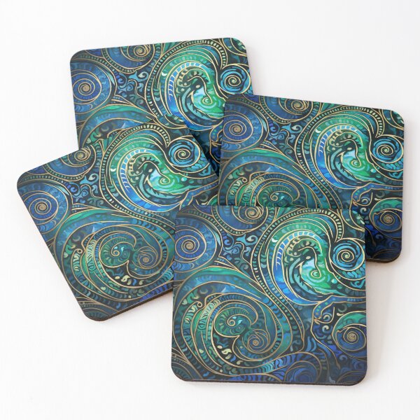 Item preview, New Zealand Māori Paua Pattern Koru Design 389 designed and sold by GrinGalore.