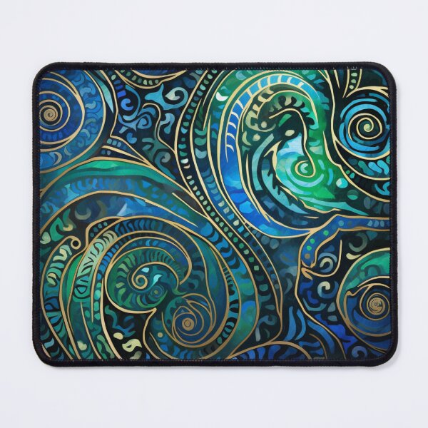 Item preview, New Zealand Māori Paua Pattern Koru Design 389 designed and sold by GrinGalore.