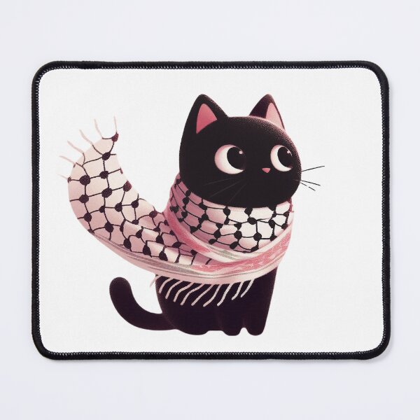 Item preview, Cute cat wearing the keffiyeh designed and sold by FreshArtFusion.