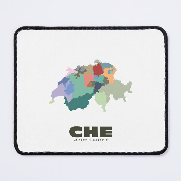 Item preview, Colorful Switzerland Map Poster | Modern CHE Wall Art | Swiss Cantons Art | Gift for Traveler and Switzerland Lover designed and sold by CartoPrints.