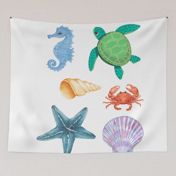 Item preview, Small Beach Animals Art – Cute Coastal Design for Clothing, Accessories, and Perfect Gifts for Beach Lovers designed and sold by knalpot-design.