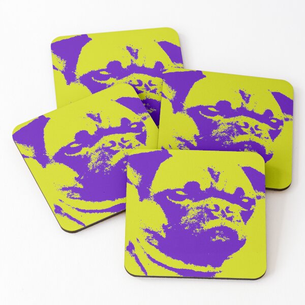 Item preview, Purple Pug On Yellow designed and sold by volcanix.