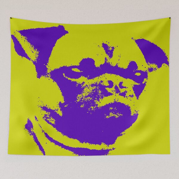 Item preview, Purple Pug On Yellow designed and sold by volcanix.