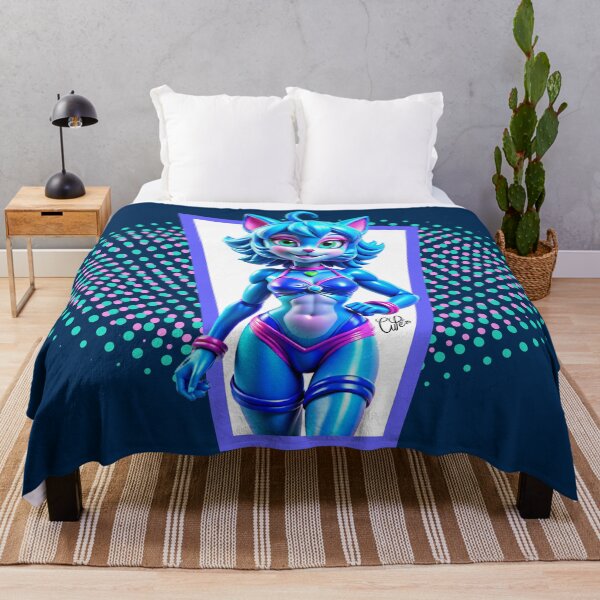 Item preview, BEAUTIFUL FUTURE BLUE CAT GIRL WOMAN - ANIME MANGA CARTOON GAMER - FURRY D2 designed and sold by CuPensky.