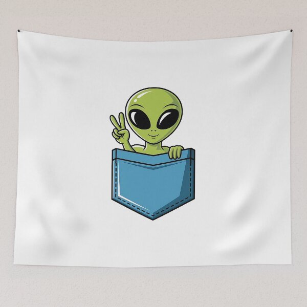 Item preview, Cute Alien in Pocket designed and sold by Suwit Thiamtanong.