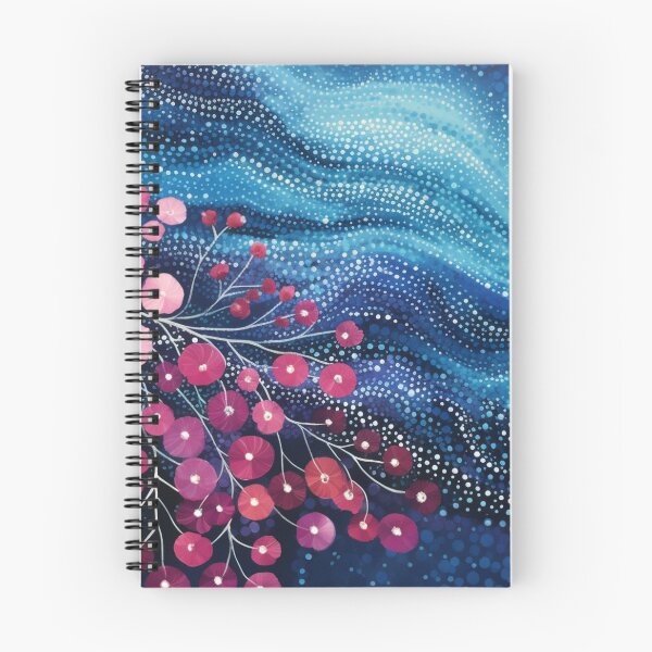 Item preview, Aboriginal Inspired Dot Art - With Waves And Sakura designed and sold by GrinGalore.