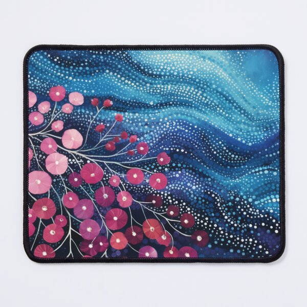 Item preview, Aboriginal Inspired Dot Art - With Waves And Sakura designed and sold by GrinGalore.