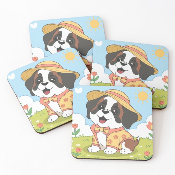 Item preview, Happy Springtime St Bernard designed and sold by NeatThingLover.