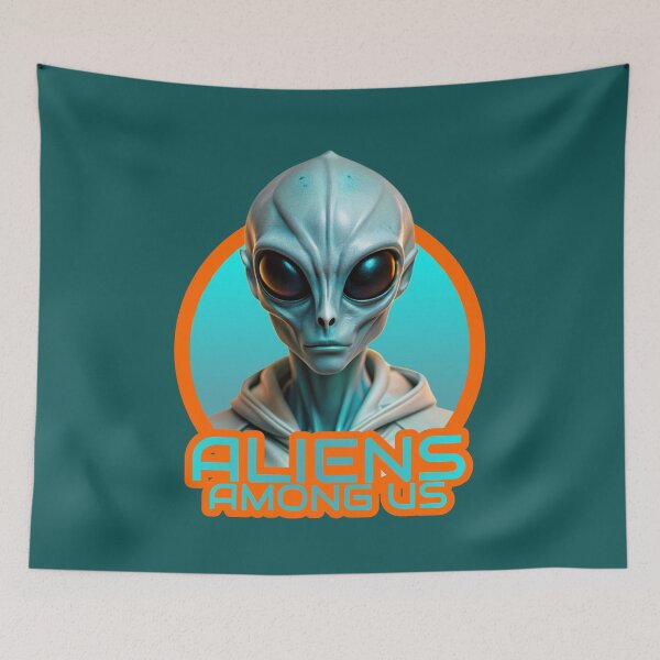 Item preview, ALIENS AMONG US - ALIENS - GRAY MAN designed and sold by CuPensky.
