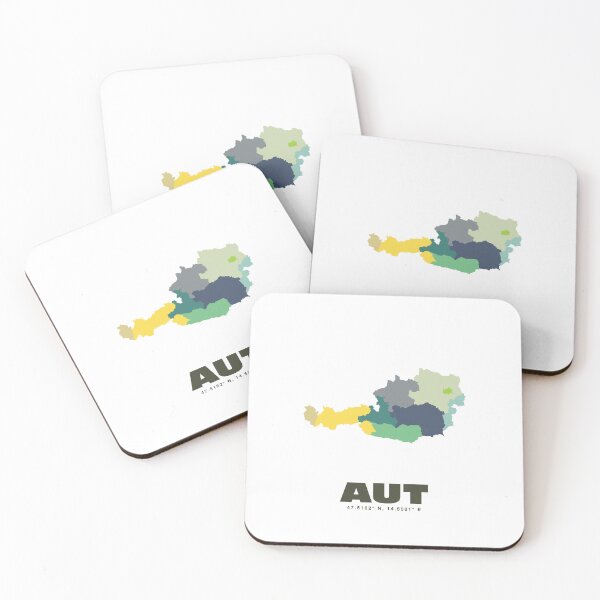 Item preview, Colorful Austria Map - Modern Minimalist Design (AUT) designed and sold by CartoPrints.