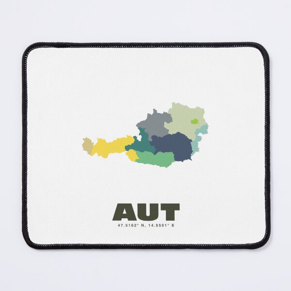 Item preview, Colorful Austria Map - Modern Minimalist Design (AUT) designed and sold by CartoPrints.