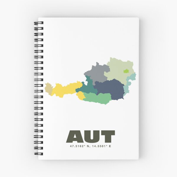 Item preview, Colorful Austria Map - Modern Minimalist Design (AUT) designed and sold by CartoPrints.