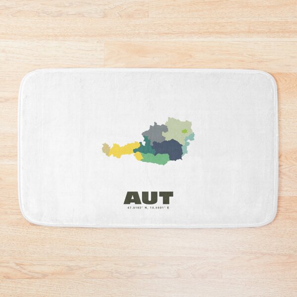 Item preview, Colorful Austria Map - Modern Minimalist Design (AUT) designed and sold by CartoPrints.