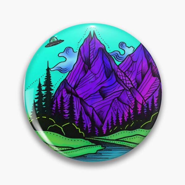 Item preview, Purple mountain majesty UFO designed and sold by Onehappyhook.