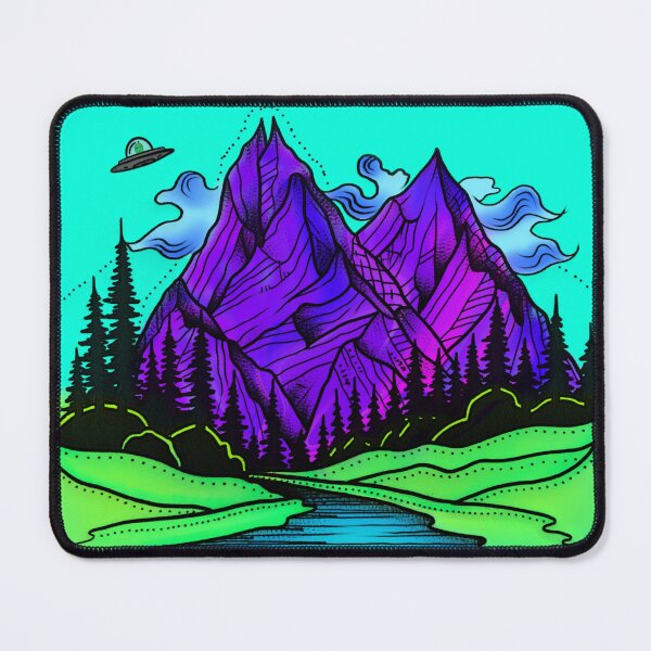 Item preview, Purple mountain majesty UFO designed and sold by Onehappyhook.