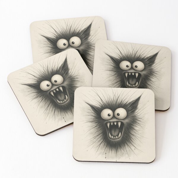 Item preview, Wild Furry Monster – Crazy Eyes Cartoon designed and sold by Kaleidoscope Print.