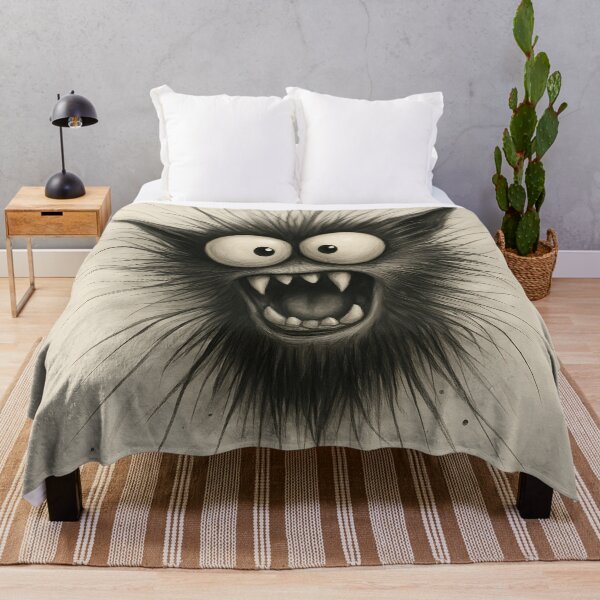 Item preview, Wild Furry Monster – Crazy Eyes Cartoon designed and sold by Kaleidoscope Print.