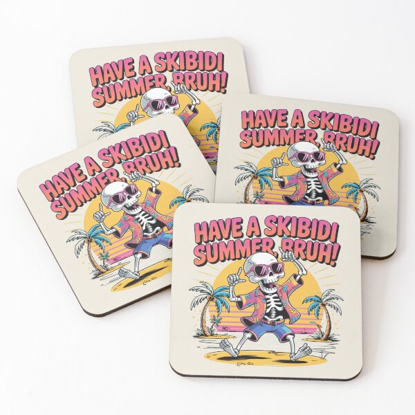 Item preview, "Have a Skibidi Summer Bruh - Retro Dancing Skeleton Graphic" designed and sold by PosiVibes Co..
