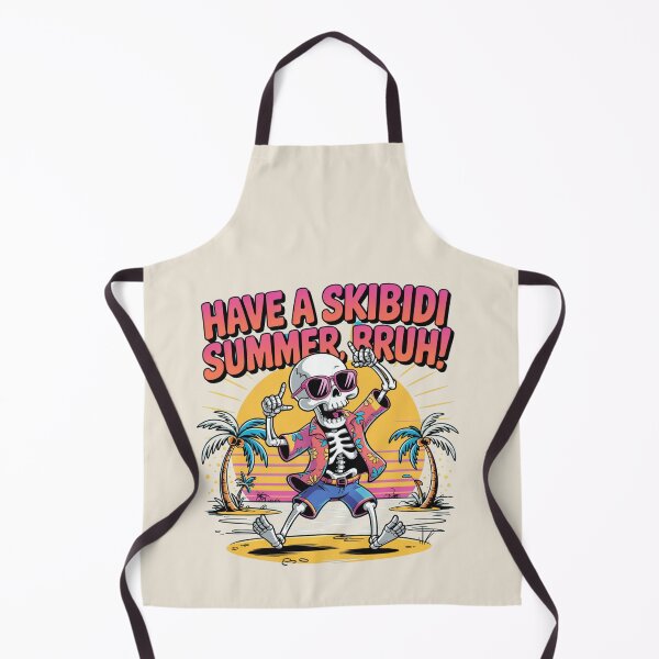 Item preview, "Have a Skibidi Summer Bruh - Retro Dancing Skeleton Graphic" designed and sold by PosiVibes Co..