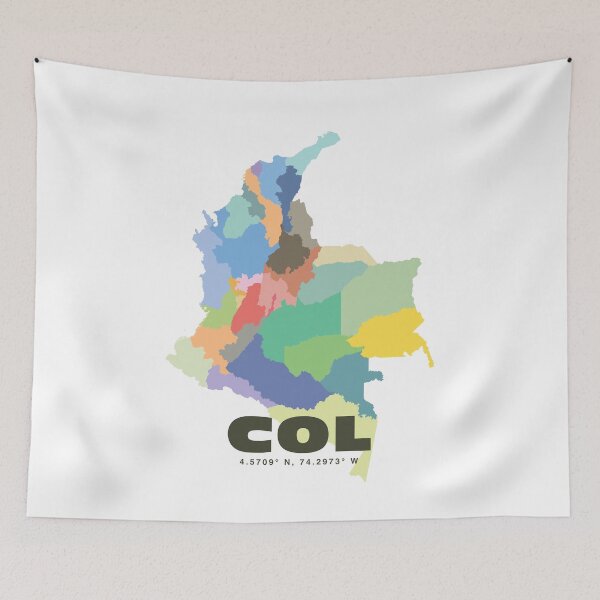 Item preview, Colorful Colombia Map - Modern Minimalist Design (COL) designed and sold by CartoPrints.