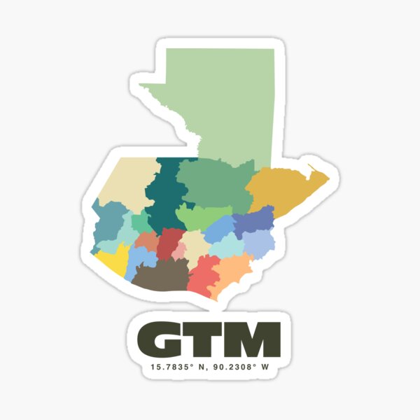 Item preview, Colorful Guatemala Map - Modern Minimalist Design (GTM) designed and sold by CartoPrints.