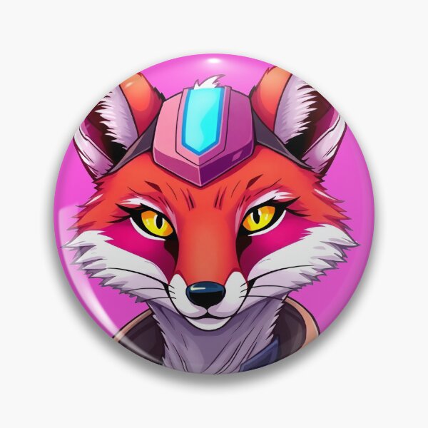 Item preview, Cyber Fox Commander – Neon Tech Warrior designed and sold by Field-23.