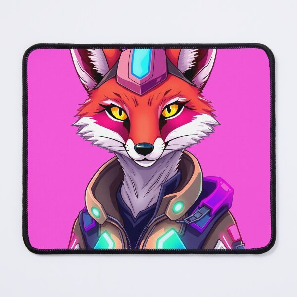 Item preview, Cyber Fox Commander – Neon Tech Warrior designed and sold by Field-23.