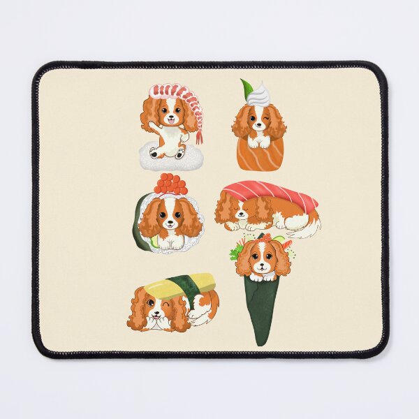 Item preview, Six Cavalier King Charles Spaniel Sushi Rolls designed and sold by daphsam.