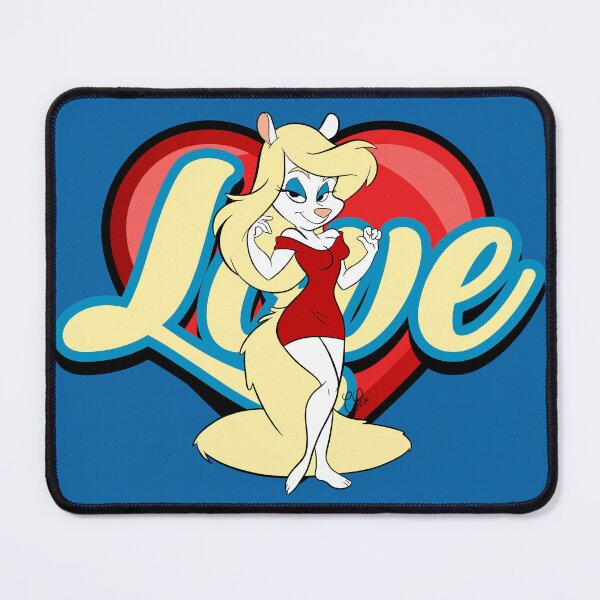 Item preview, MINERVA LOVE HEART - FURRY BLONDE GIRL - RETRO VINTAGE CARTOON 90S - D1 designed and sold by CuPensky.