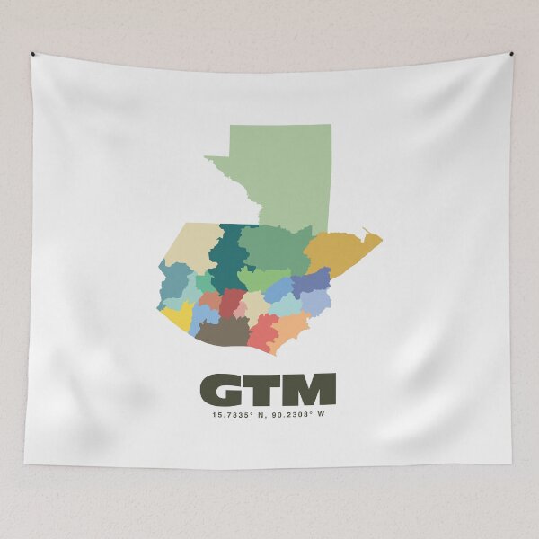 Item preview, Colorful Guatemala Map - Modern Minimalist Design (GTM) designed and sold by CartoPrints.