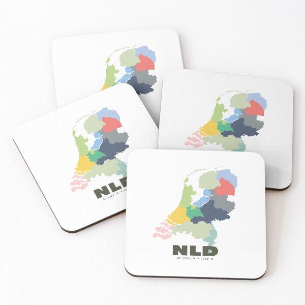 Item preview, Colorful Netherlands Map - Modern Minimalist Design (NLD) designed and sold by CartoPrints.