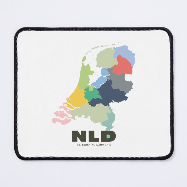 Item preview, Colorful Netherlands Map - Modern Minimalist Design (NLD) designed and sold by CartoPrints.