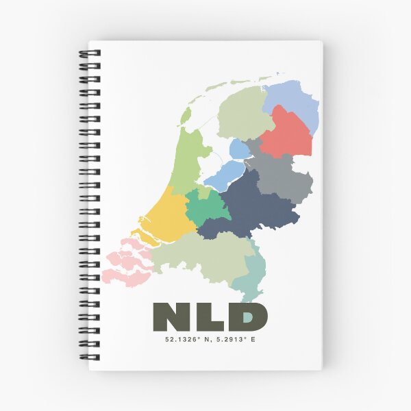 Item preview, Colorful Netherlands Map - Modern Minimalist Design (NLD) designed and sold by CartoPrints.