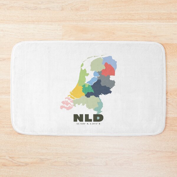 Item preview, Colorful Netherlands Map - Modern Minimalist Design (NLD) designed and sold by CartoPrints.