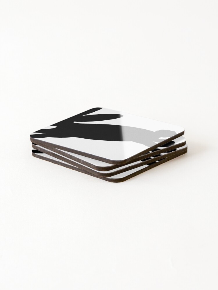 Thumbnail 4 of 5, Coasters (Set of 4), Simple Jumping Rabbit  designed and sold by Uni77.