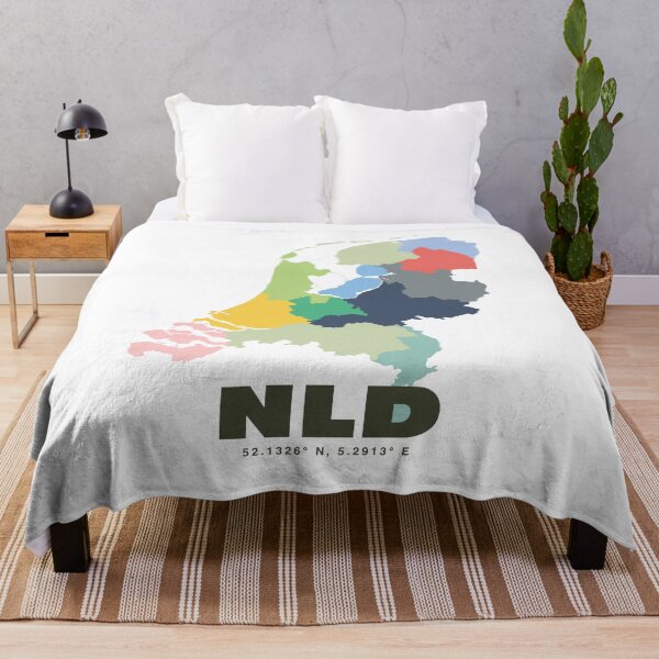 Item preview, Colorful Netherlands Map - Modern Minimalist Design (NLD) designed and sold by CartoPrints.