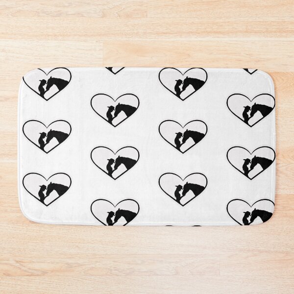 Item preview, Silhouette of a Cowgirl and Her Horse inside a Heart designed and sold by ButterflyHorses.