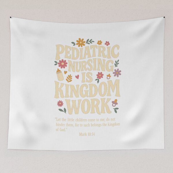 Item preview, Pediatric Nursing is Kingdom Work Christian Quote designed and sold by Giuggimade.