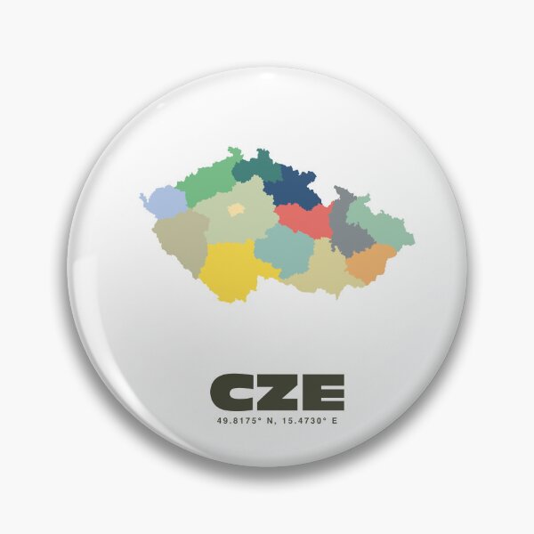 Item preview, Colorful Czech Republic Map - Modern Minimalist Design (CZE) designed and sold by CartoPrints.