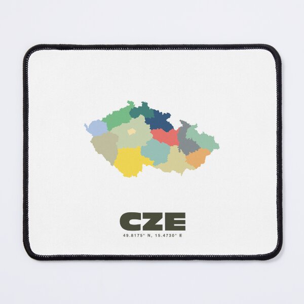 Item preview, Colorful Czech Republic Map - Modern Minimalist Design (CZE) designed and sold by CartoPrints.