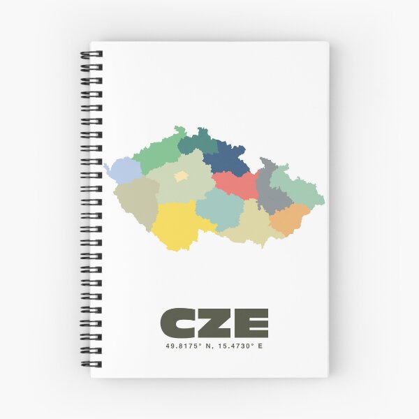 Item preview, Colorful Czech Republic Map - Modern Minimalist Design (CZE) designed and sold by CartoPrints.